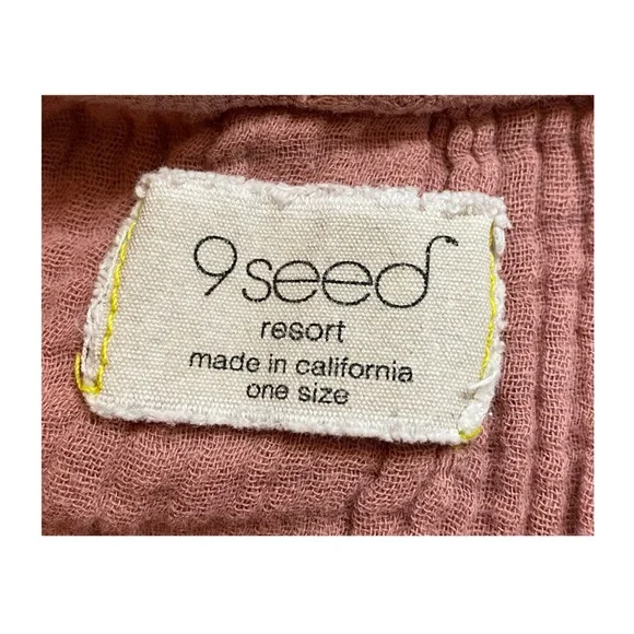 9seed Caftan Featuring On Seam Pockets Raw Edges Gauze Maxi Cotton Dress - Picture 7 of 8